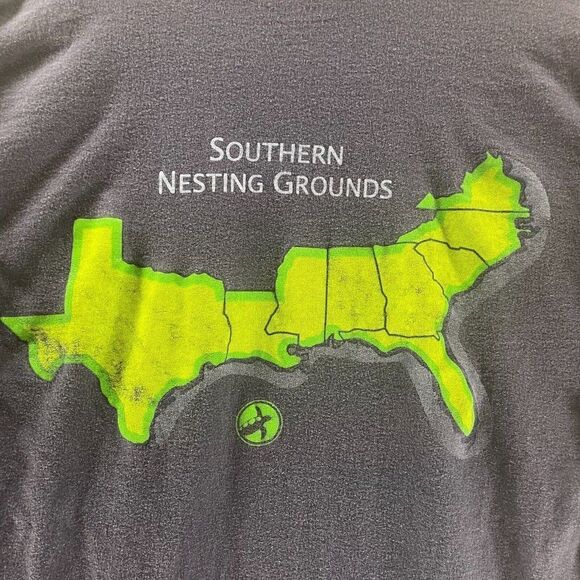 Logerhead Apparel Shirt Adult Medium Blue Southern Nesting Grounds Cotton Logo - Picture 2 of 11